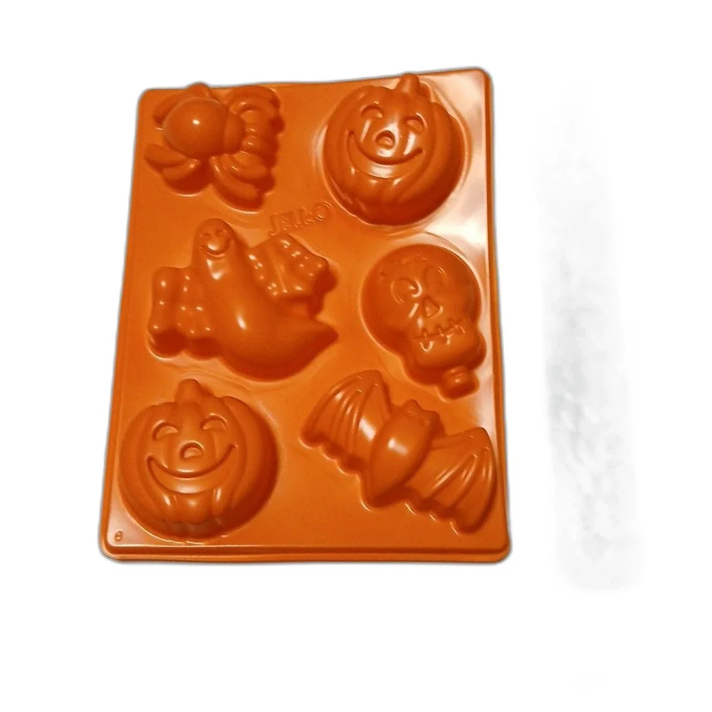 Jello jiggler Orange Halloween Jello mold Bat/Skull/spider/pumpkin/ghost